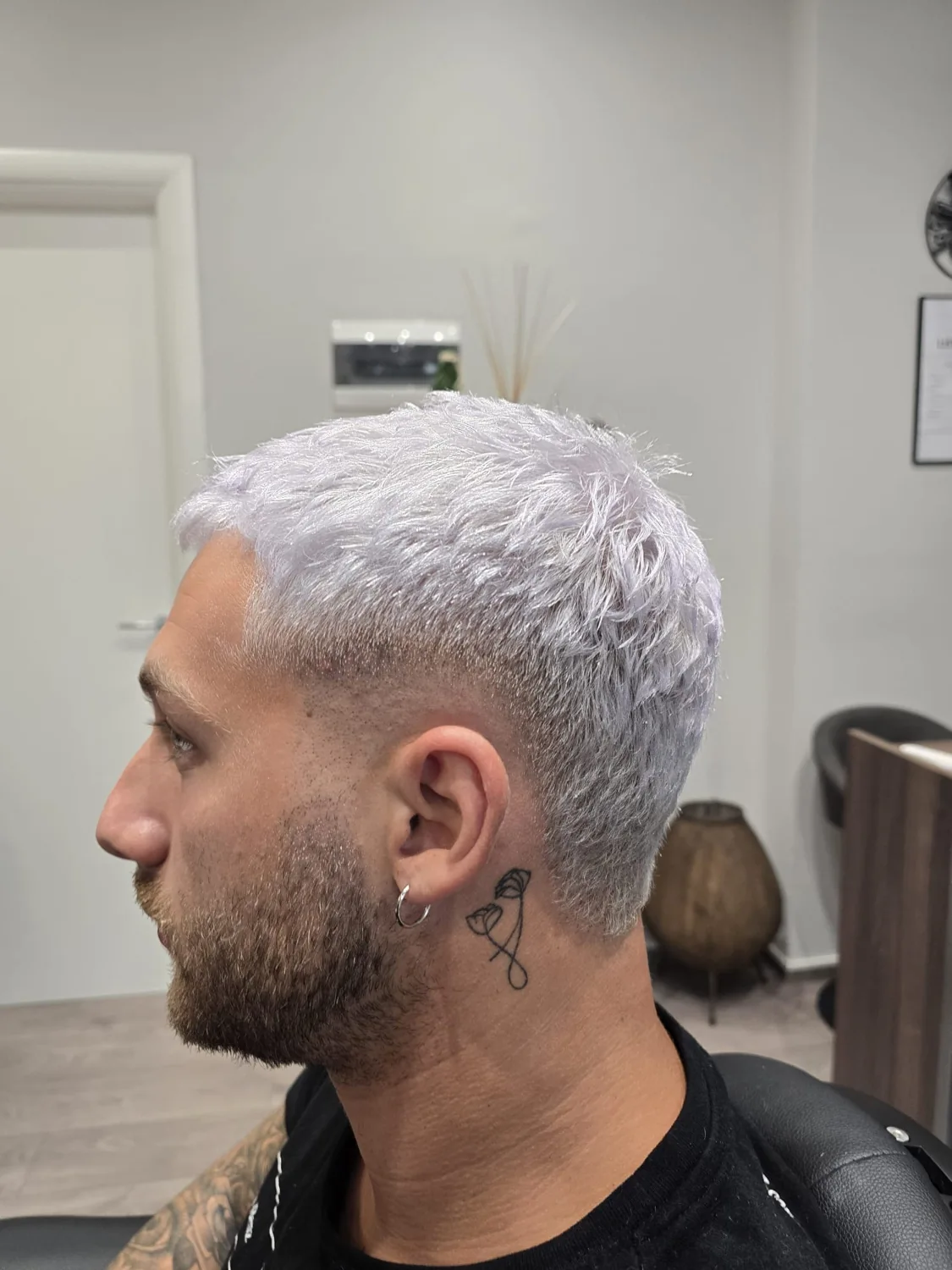 Decolorazione argento realizzata in salone
